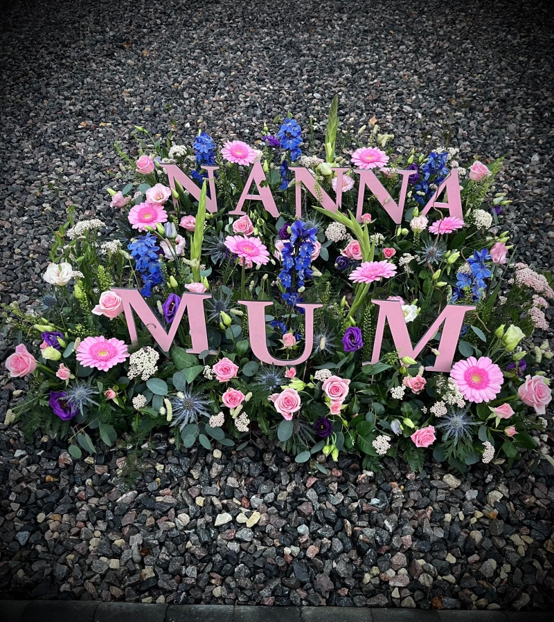Wooden Letters in a Garden