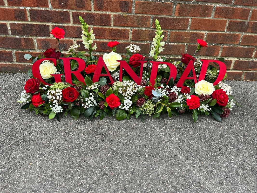 Wooden Letters in a Garden