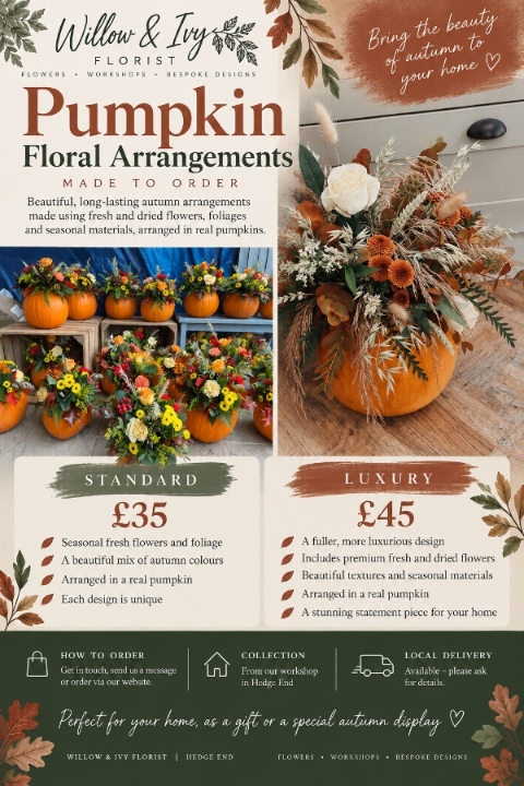 Pumpkin Floral Arragenments